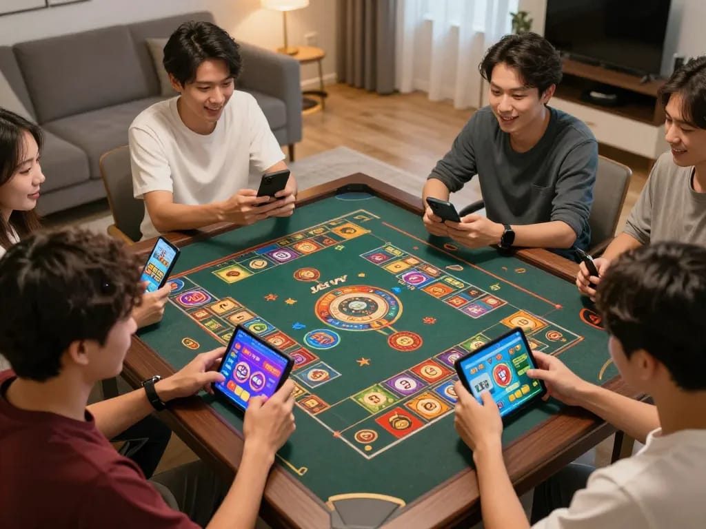 Players enjoying Tài Xỉu online game on their mobile devices during an exciting gaming session.