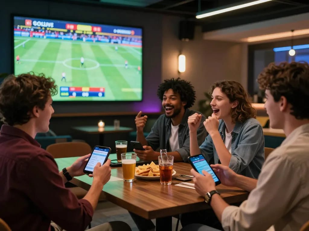 Socolive sports betting excitement with friends engaging in live betting action