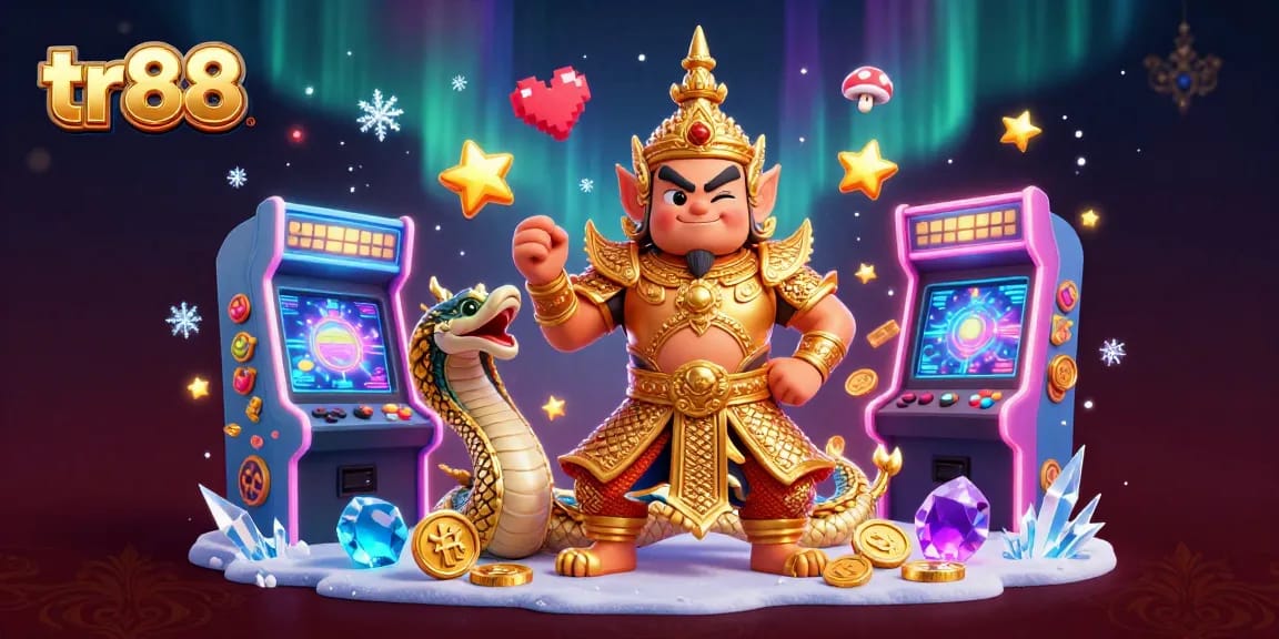 Play casino games immersed in the vibrant world of tr88, featuring a colorful 3D gaming environment.