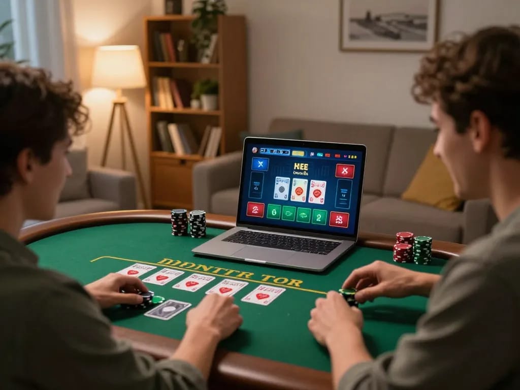 Player enjoying a thrilling blackjack game on XX88's online platform with live dealer interaction.