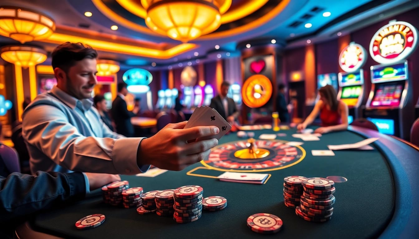 Engage in thrilling poker action at the sunwin casino featuring energetic players and stunning decor.