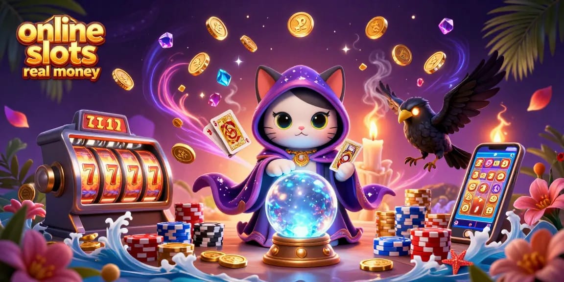 Engage in online slots real money with captivating luck, featuring vibrant 3D elements and dynamic winning moments.