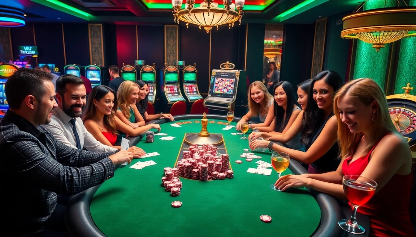 Gambling excitement at https://win58win.com/ with players engaged in thrilling poker action and vibrant casino visuals.