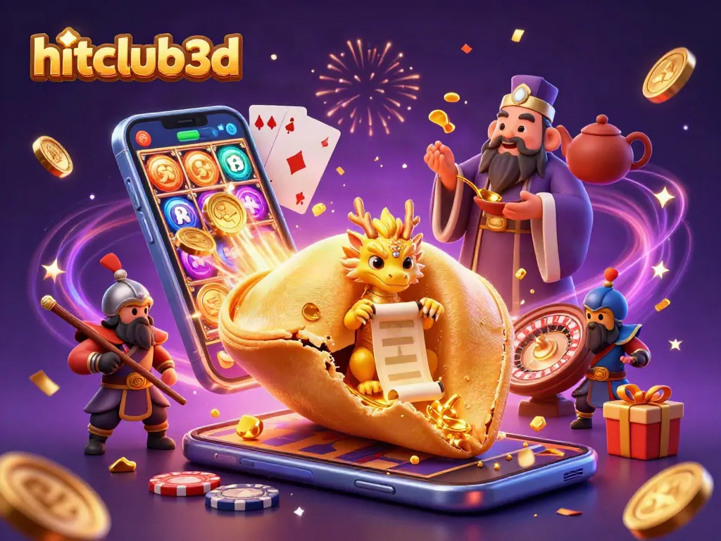 Engage with luck on hitclub3d as golden coins flow from a mobile slot game display.