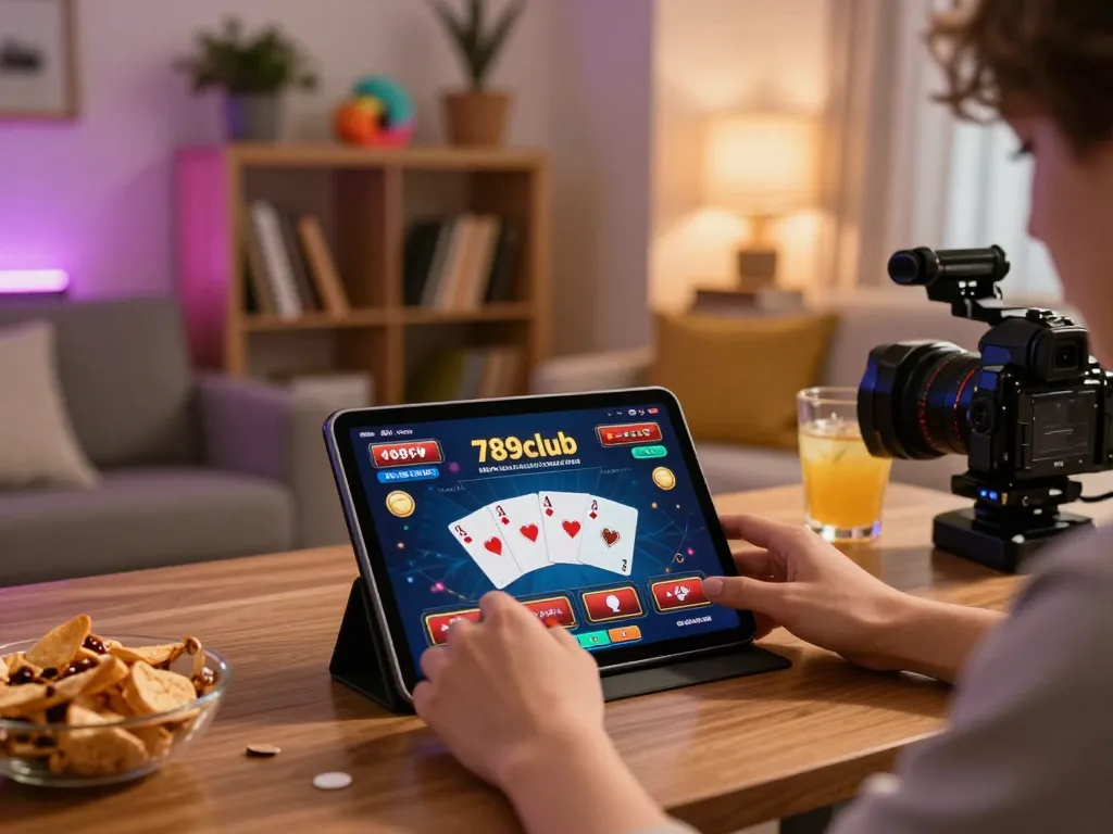 Enjoying the exciting gameplay on 789club's online casino app, featuring engaging cards and bets.