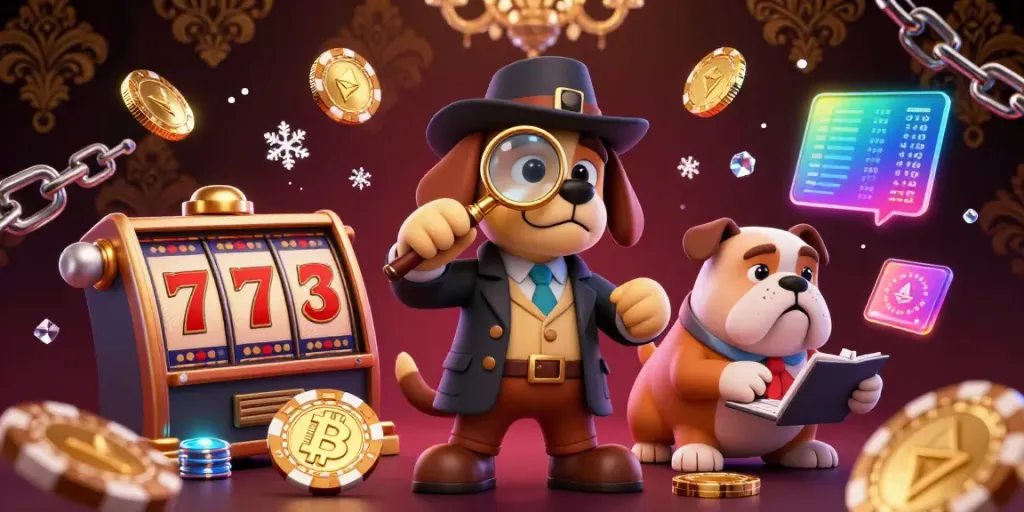 Characters in a vibrant casino scene examining clues and game elements, promoting lx8866 as the buzzing online destination.