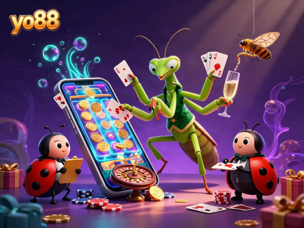 Experience the thrilling action of yo88 with vibrant games, dynamic characters, and lively casino elements.
