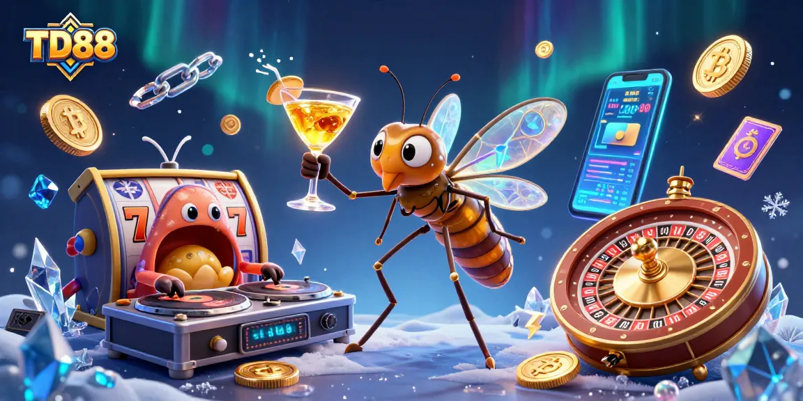 Spin the reels and enjoy the TD88 gaming experience with vibrant casino characters and dynamic elements.