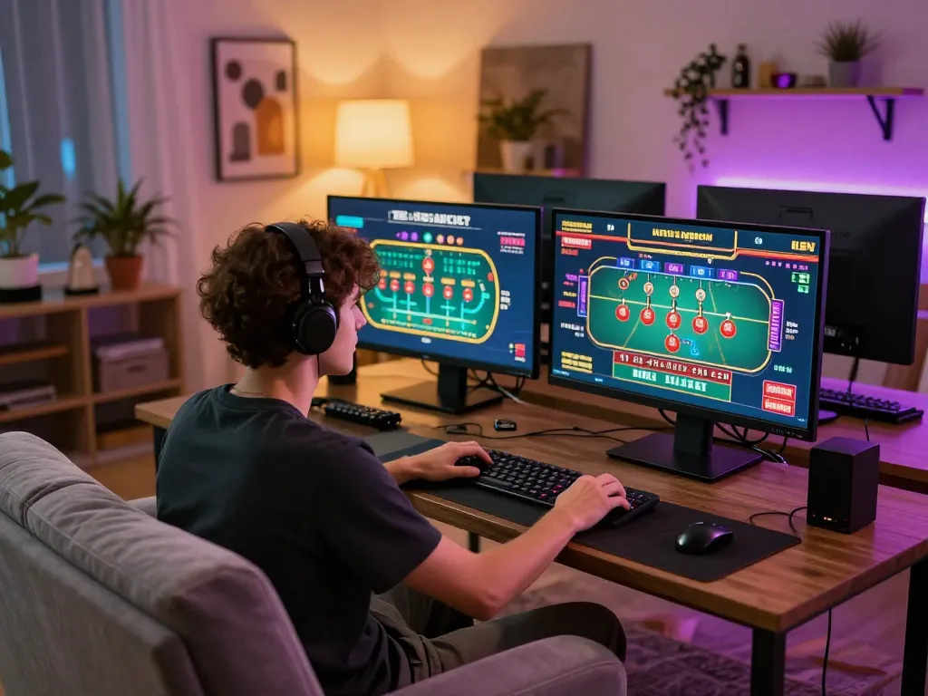 nk88 online gaming scene with live dealer game displayed on screen, showcasing strategic betting action