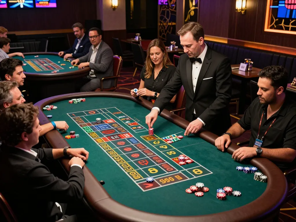 Players engaged in a lively roulette game at 789club, showcasing excitement and strategic betting.