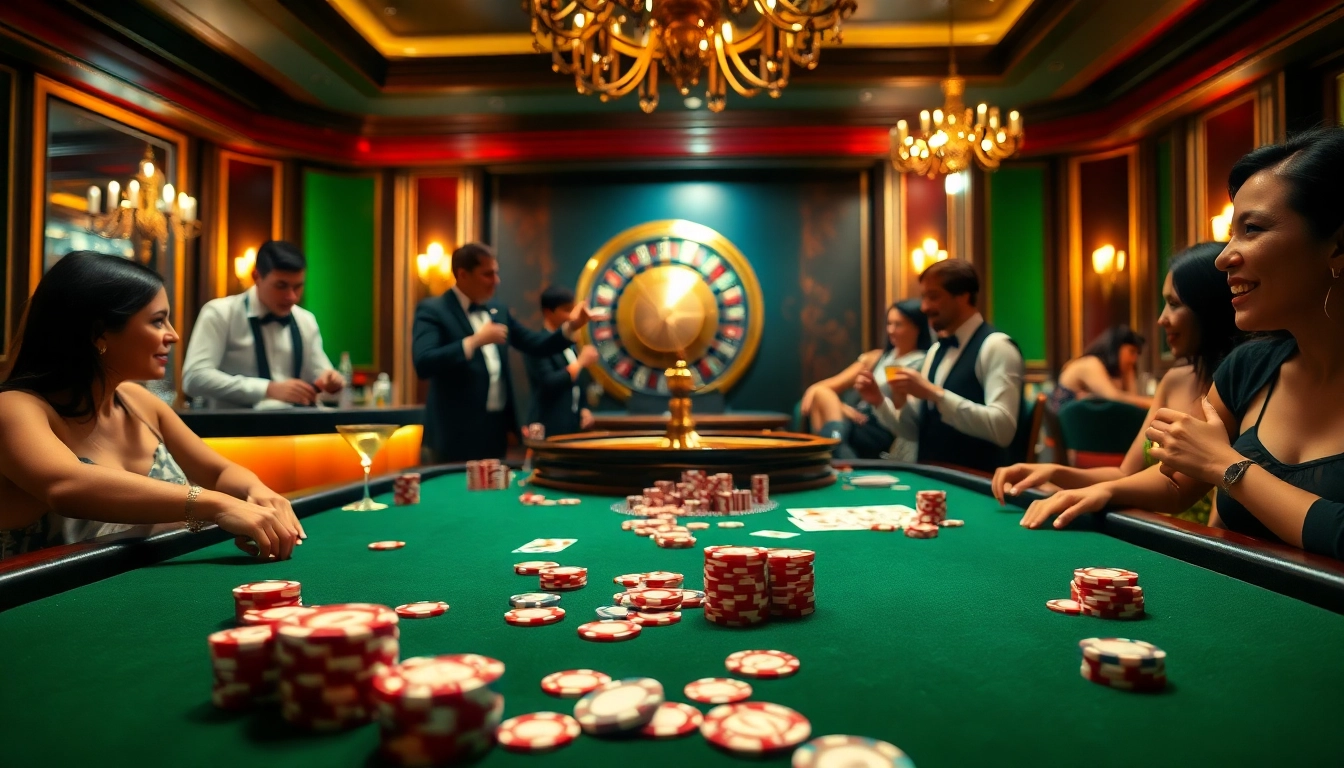 Engaging players enjoying a thrilling game night at iq88 casino.