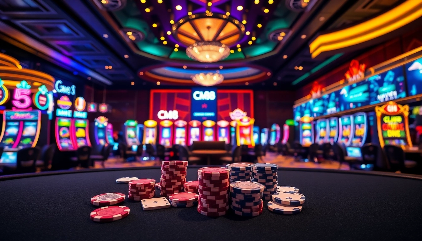 Experience the thrill of CM 88 as players strategize at a vibrant casino table.