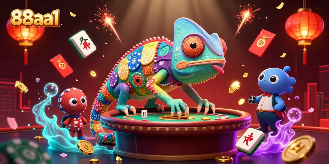 Experience high-stakes gaming with 88aa1 featuring animated characters and vibrant casino elements