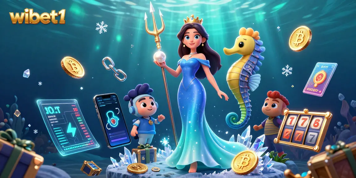 Engage in thrilling gameplay at wibet1 with vibrant underwater scenes and dazzling casino elements.