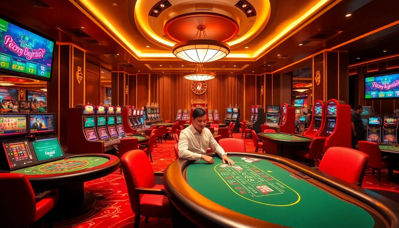 Engaging scene of luxury gambling elements at trang chủ tg88 casino with vibrant colors.