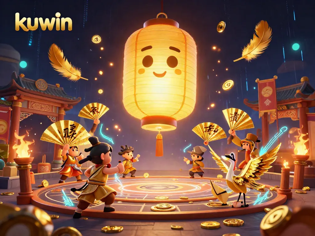 Experience excitement with kuwin's vibrant night market casino, showcasing unique characters and dynamic gaming elements.