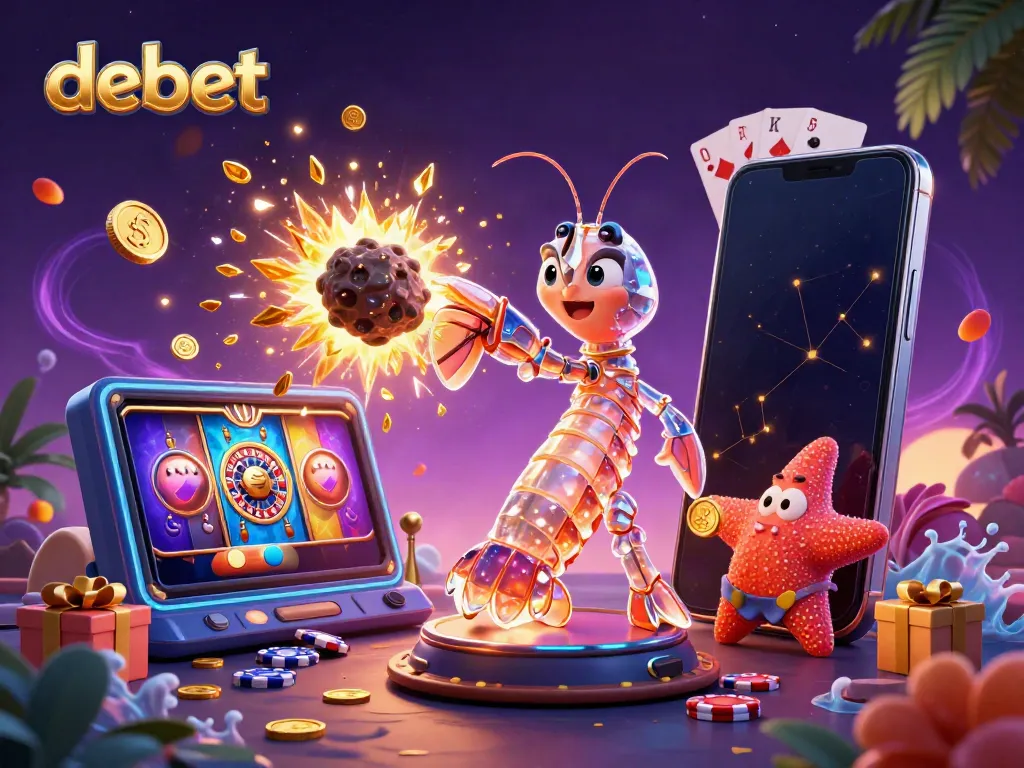Engaging debet online casino scene with vibrant characters and dynamic gaming elements.