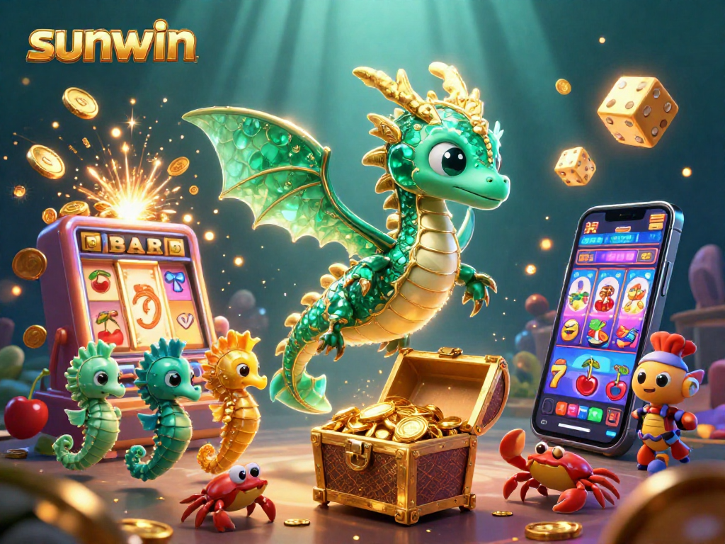 Engage with sunwin's thrilling underwater casino adventure featuring a dazzling sea dragon.
