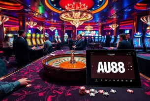 Experience the thrill of AU88 casino gaming with vibrant tables and engaging players.