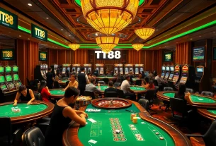 Play exciting games at TT88 casino with vibrant tables and eager players.