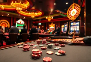 Experience thrilling moments at ee jl casino with players engaging in high-stakes poker.