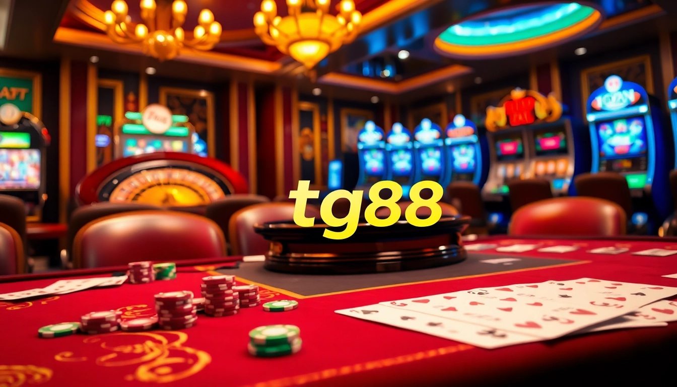 Experience the thrill of tg88 gaming with vibrant casino tables and exciting digital interfaces.