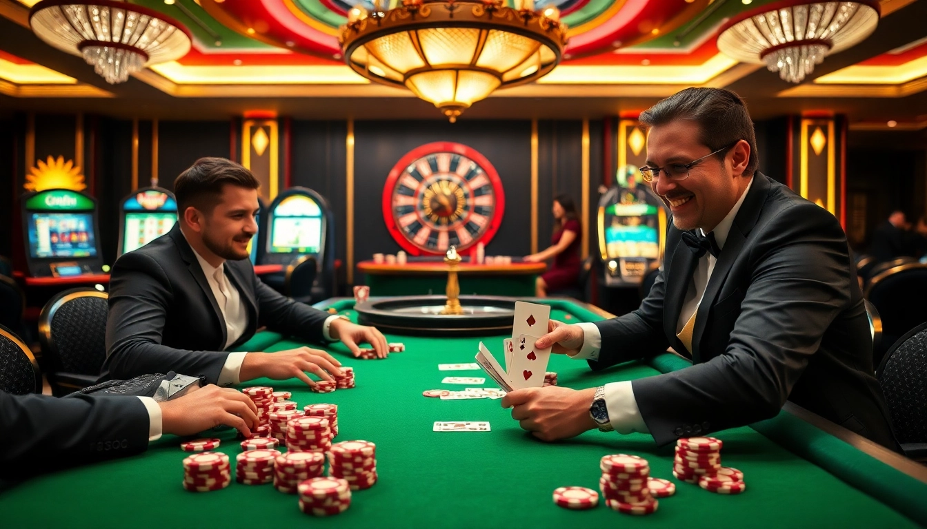 A dynamic poker scene showcasing HAYWIN excitement with vibrant chips and focused players enjoying the thrill of the game.