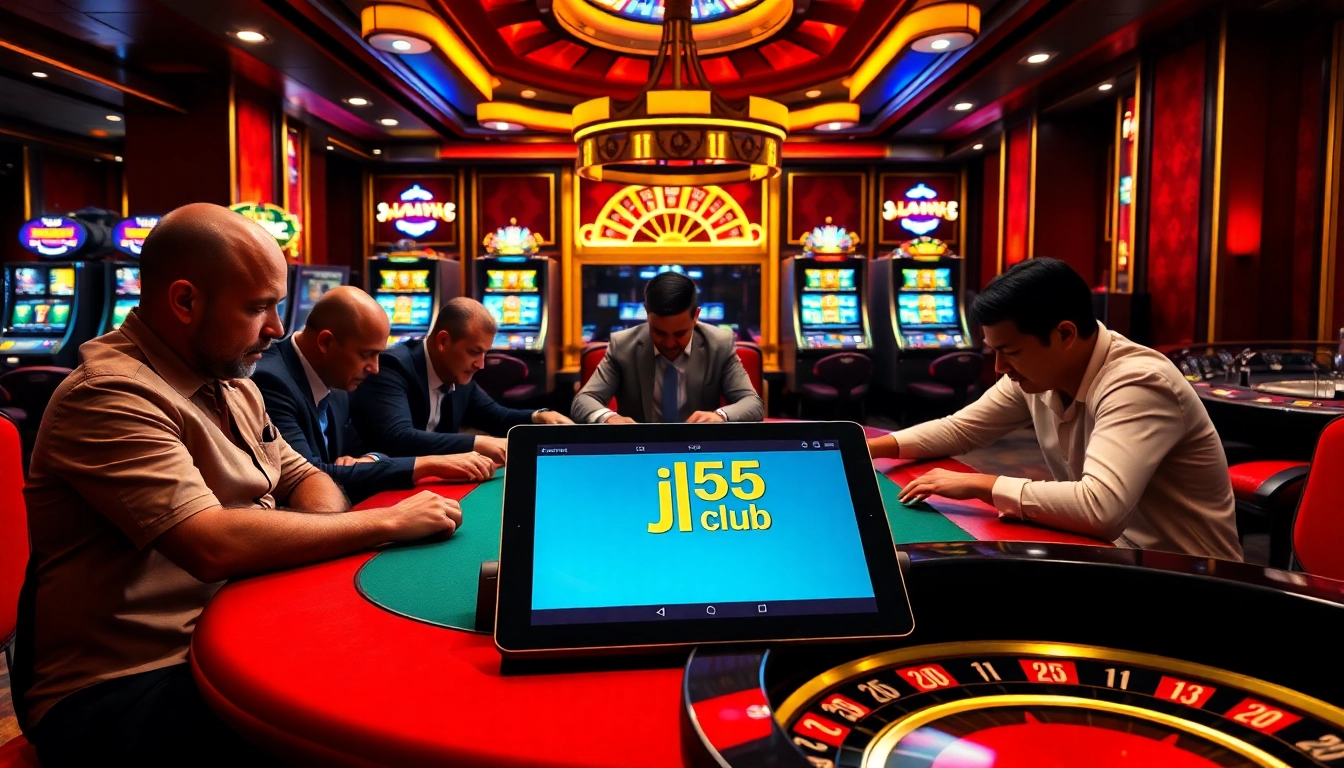 Engaged players at the jl55 club poker table, exuding excitement and strategy.