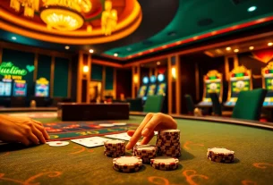 Experience thrilling gambling action at 32WIN with vibrant casino scenes and immersive poker games.