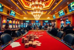 Experience the excitement of az888.fubol at a luxurious casino table, featuring poker chips and betting slips.