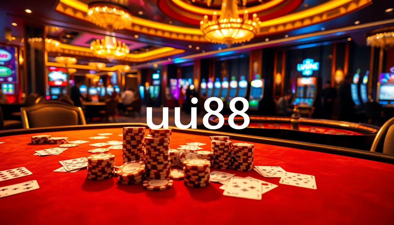 Experience the excitement of uu88 as players engage with luxurious casino games and vibrant atmosphere.
