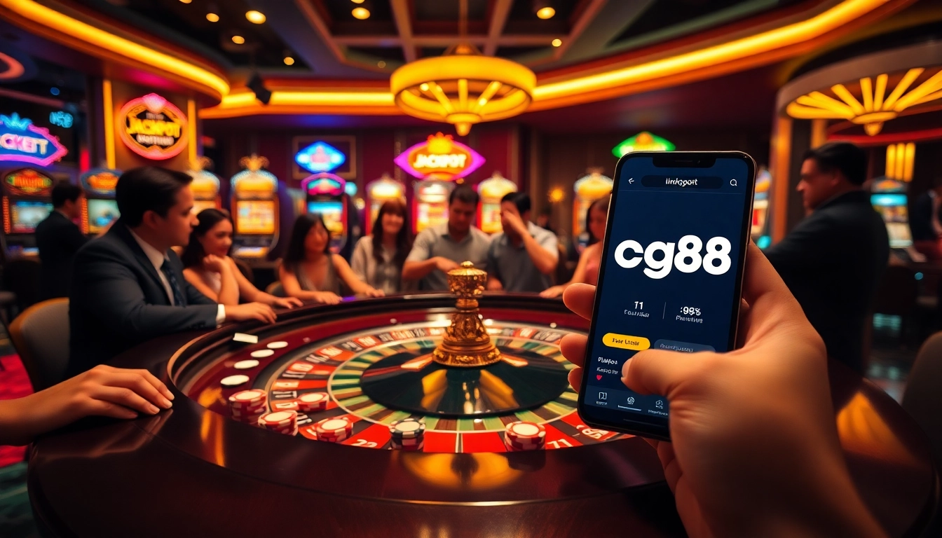 Experience the thrill of winning at a lively casino scene featuring the Link gg88 gaming interface.